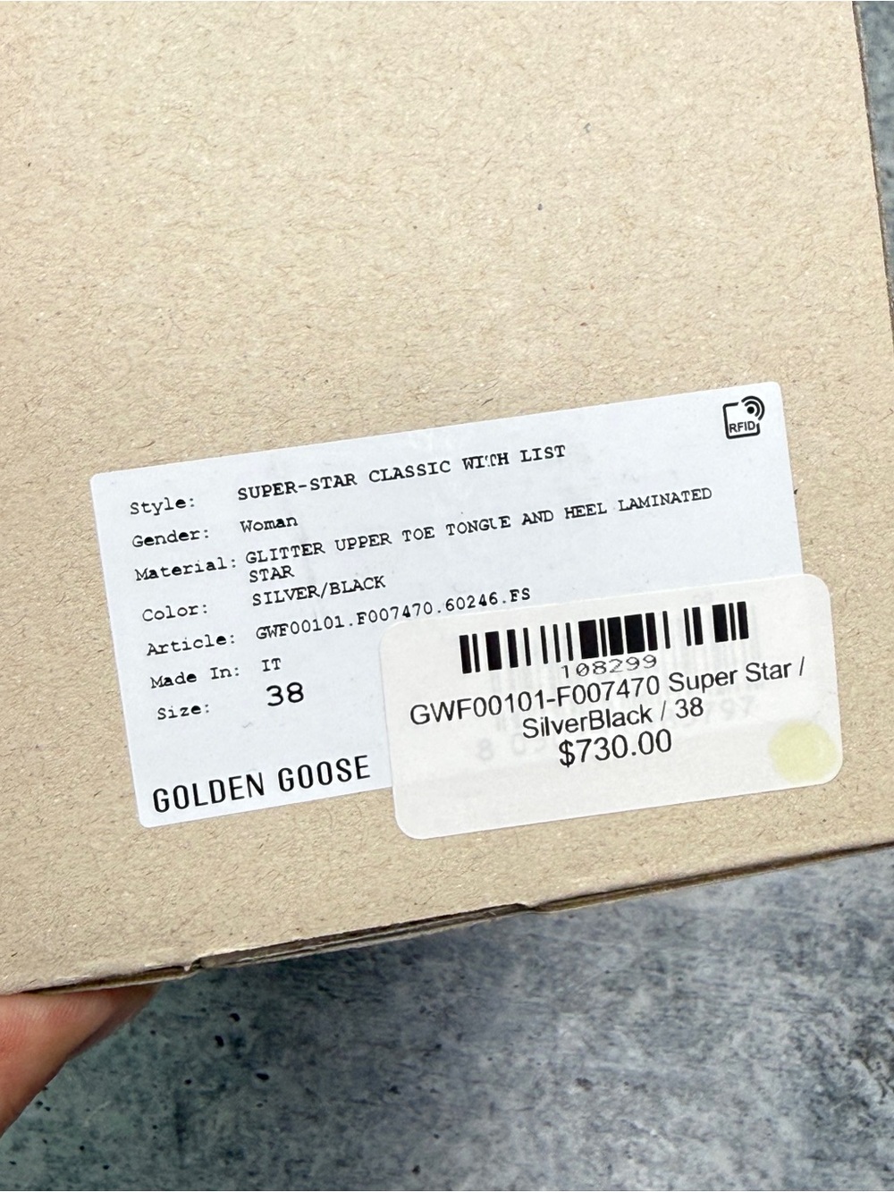 Golden Goose Super-Star Silver Glitter 38 - Picture 8 of 9